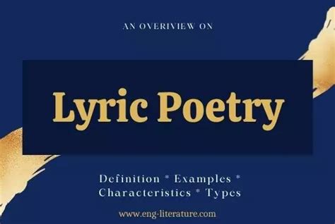 what is one main characteristic of lyric poetry? Poets often use vivid imagery to evoke emotions and sensations in the reader.